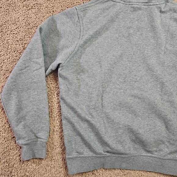 Nike Pullover Hoodie Mens Medium Grey Center Swoosh Sweatshirt Cotton Polyester - Picture 7 of 13